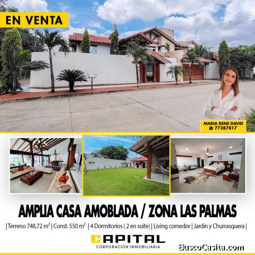 HERMOSA CASA AMOBLADA EN VENTA – BARRIO LAS PALMAS