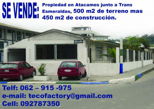 Se Vende Casa en la Playa de Atacames – Esmeraldas