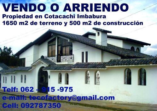 Vendo Casa en Cotacachi - Imbabura
