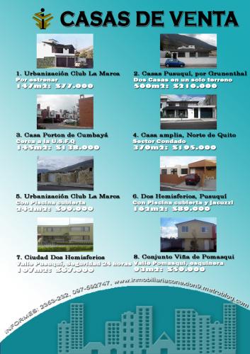 INMOBILIARIA CONEXION VENDE VARIAS CASAS EN LA CIUDAD DE QUITO