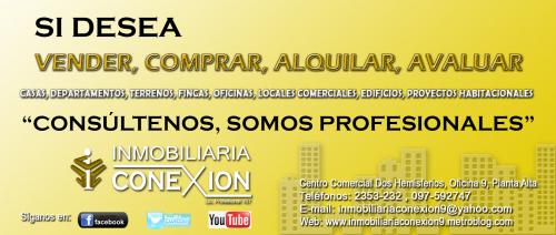 INMOBILIARIA CONEXION:  COMPRA, VENTA, ALQUILER, AVALÚOS DE BIENES RAÍCES LLÁMENOS POR FAVOR AL: 2353-232 , 097-592747