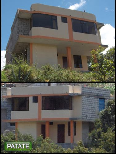 Casa de dos pisos y terraza en Patate