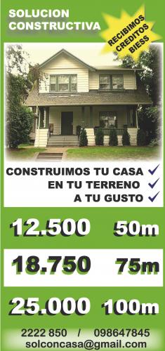 Construímos tu casa desde $12.500,oo