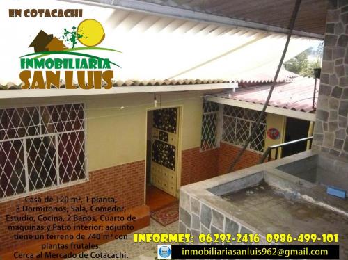 CASA Y TERRENO EN COTACACHI