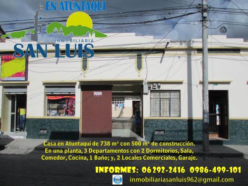 CASA DE VENTA EN ATUNTAQUI