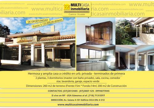 MULTICASA vende hermosa casa en urb. privada