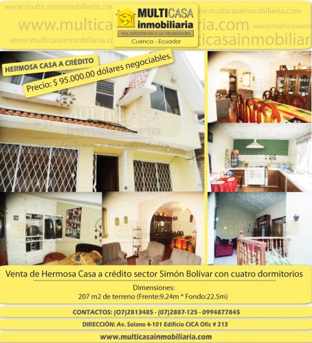 MulticasaInmobiliaria vende hermosa casa (Cdla. Simón Bolivar)
