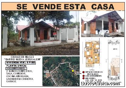 CASA EN VENTA EN MACAS POR ESTRENAR