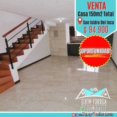 ¡OPORTUNIDAD!  $94.900  Hermosa casa de 3 niveles y terraza en San Isidro del Inca (150 M2