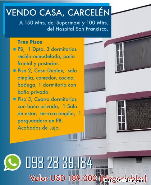 VENDO HERMOSA CASA EN CARCELEN