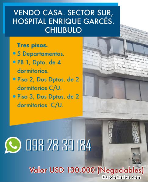 VENDO CASA RENTERA  SECTOR HOSPITAL DEL SUR E. GARCÈS.