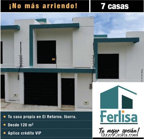 Vendo casas desde 120 mts Sector el Retorno