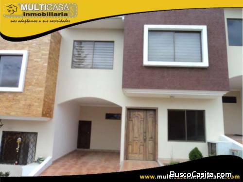 Hermosa Casa En Venta De 4 Dormitorios Y 3 Pisos En Racar Cuenca-Ecuador