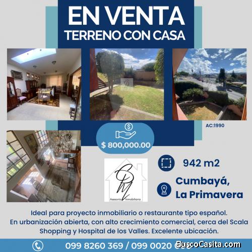 CASA EN VENTA LA PRIMAVERA CUMBAYÁ