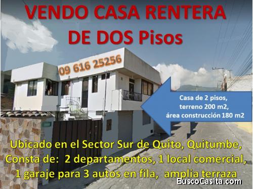 VENDO CASA RENTERA DE DOS PISOS