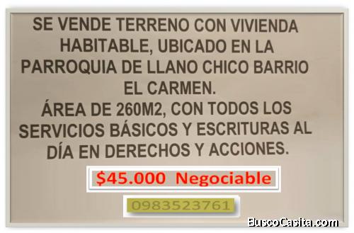 TERRENO CON VIVIENDA