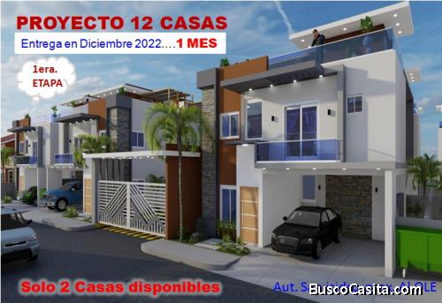 Vendo 2 Casas casi listas, Proyecto de 12 Casas, a 3 min del OLE, Aut. San Isidro