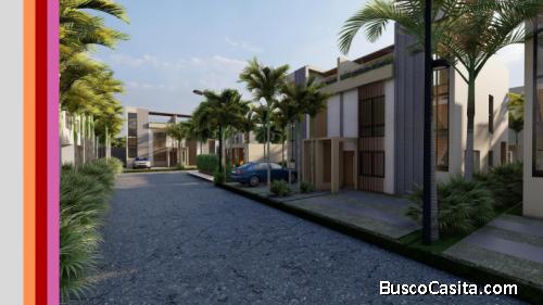 Casa En Venta Tipo Townhouses En Bavaro Con Terraza