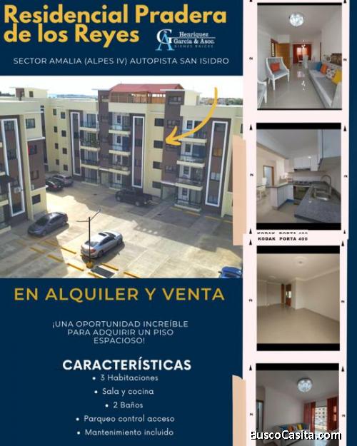 ALQUILER  APARTAMENTOS en el SECTOR AMALIA  San ISIDRO