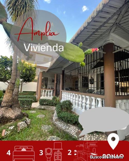CASA AMPLIA DE VENTA EN BONAO