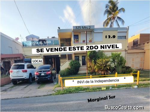 LLEGO TU INVERSION: Casa 2do. NIVEL (Vista al Mar) + LOCAL + SOLAR EN LA CALLE DE ATRÁS, INVI