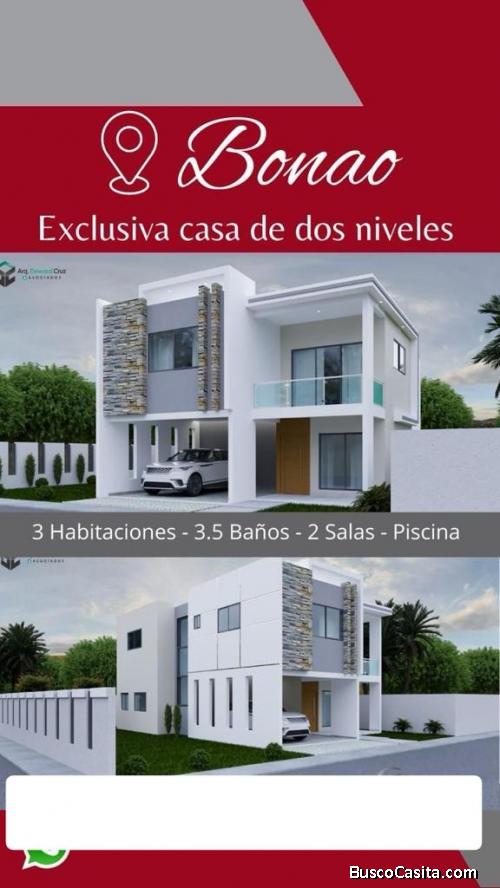 CASA CON PISCINA DE VENTA EN BONAO