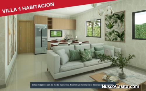 En venta Condominio de Vivienda de 1, 2 y 3 habitaciones  jardín en Verón Bávaro